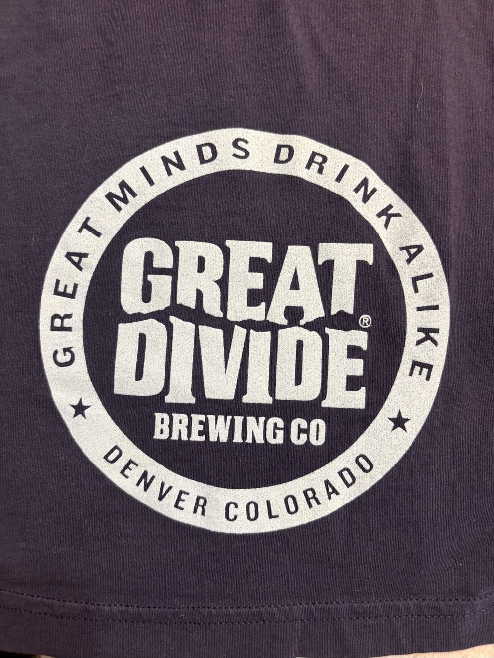 Great Divide Brewing Tank Top Medium Navy Blue w/Light Blue Logo Denver Colorado - Picture 9 of 13